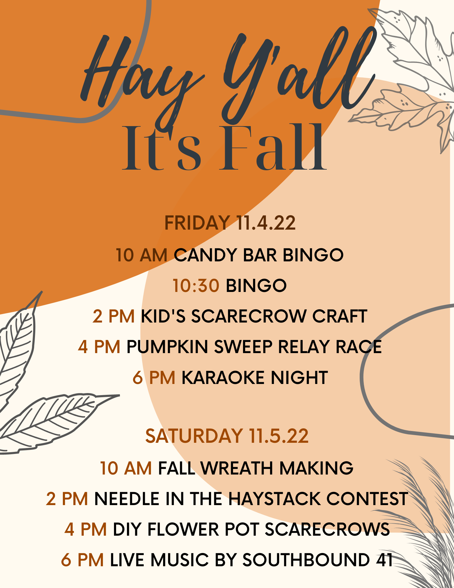 hay yall activity flyer