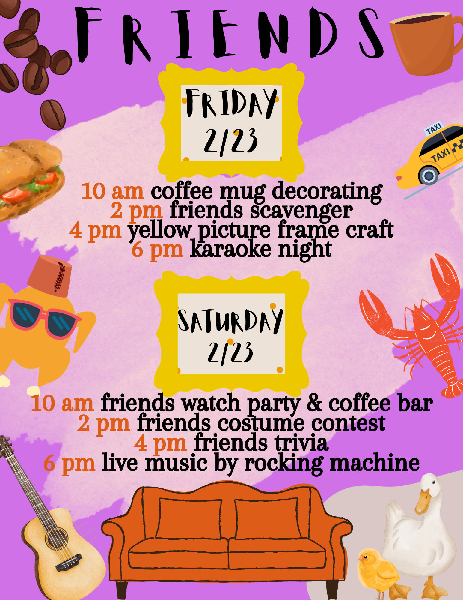 friends activity flyer