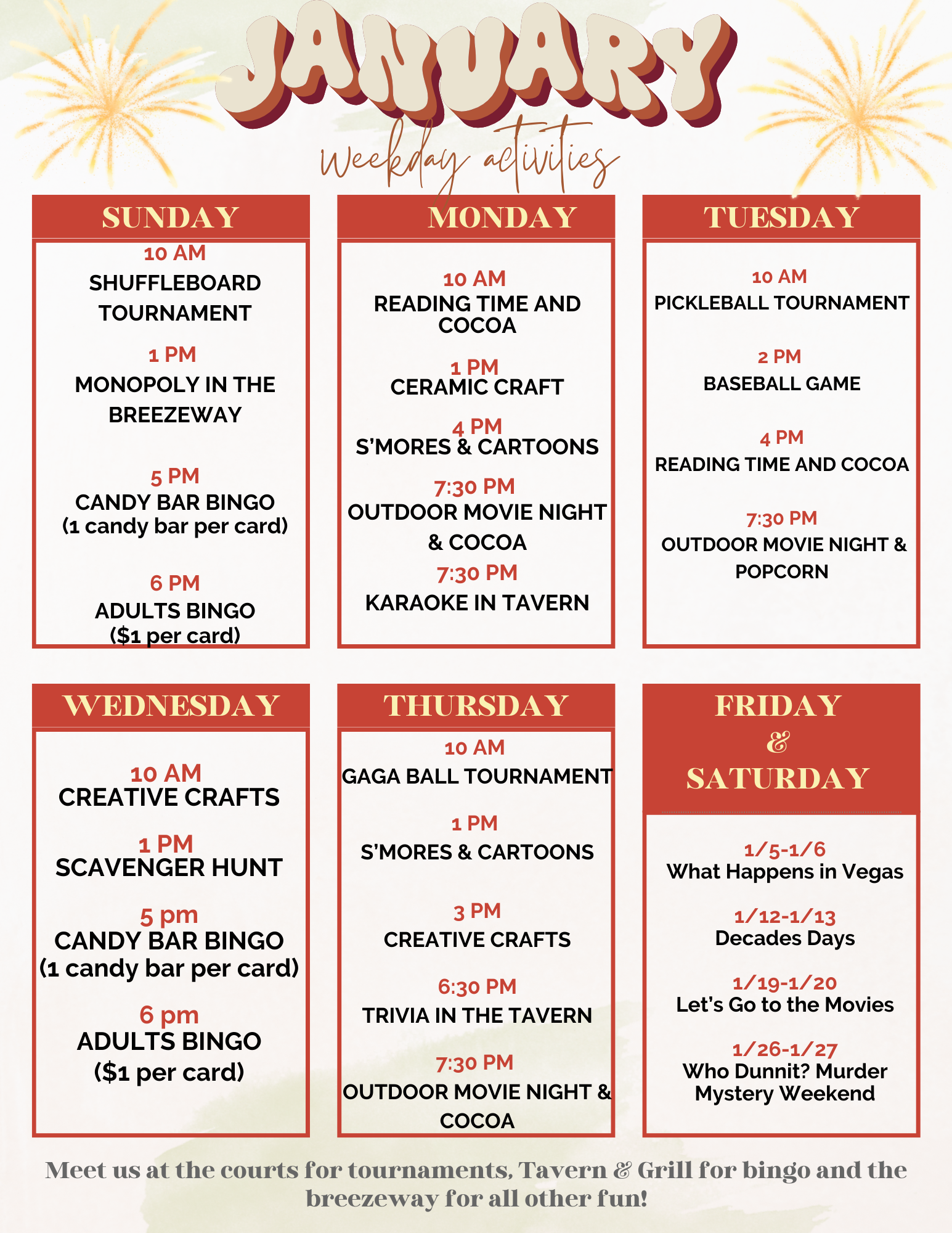 january weekday flyer