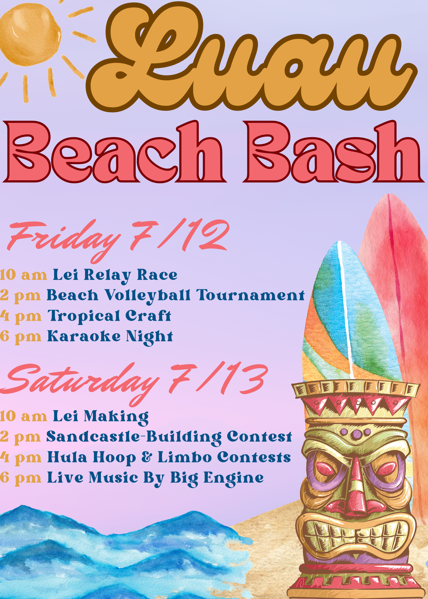 luau beach bash 2024