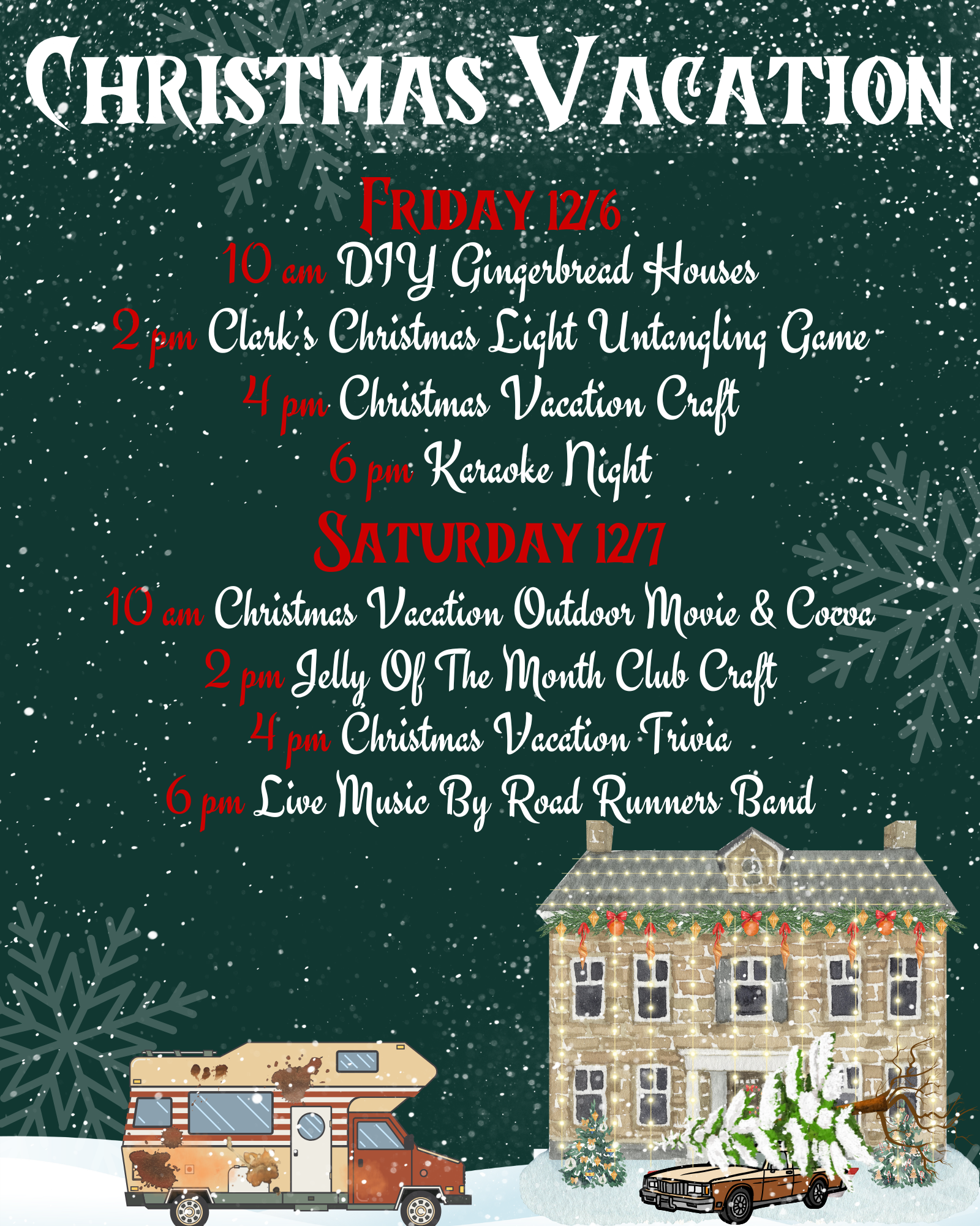 Christmas Vacation flyer