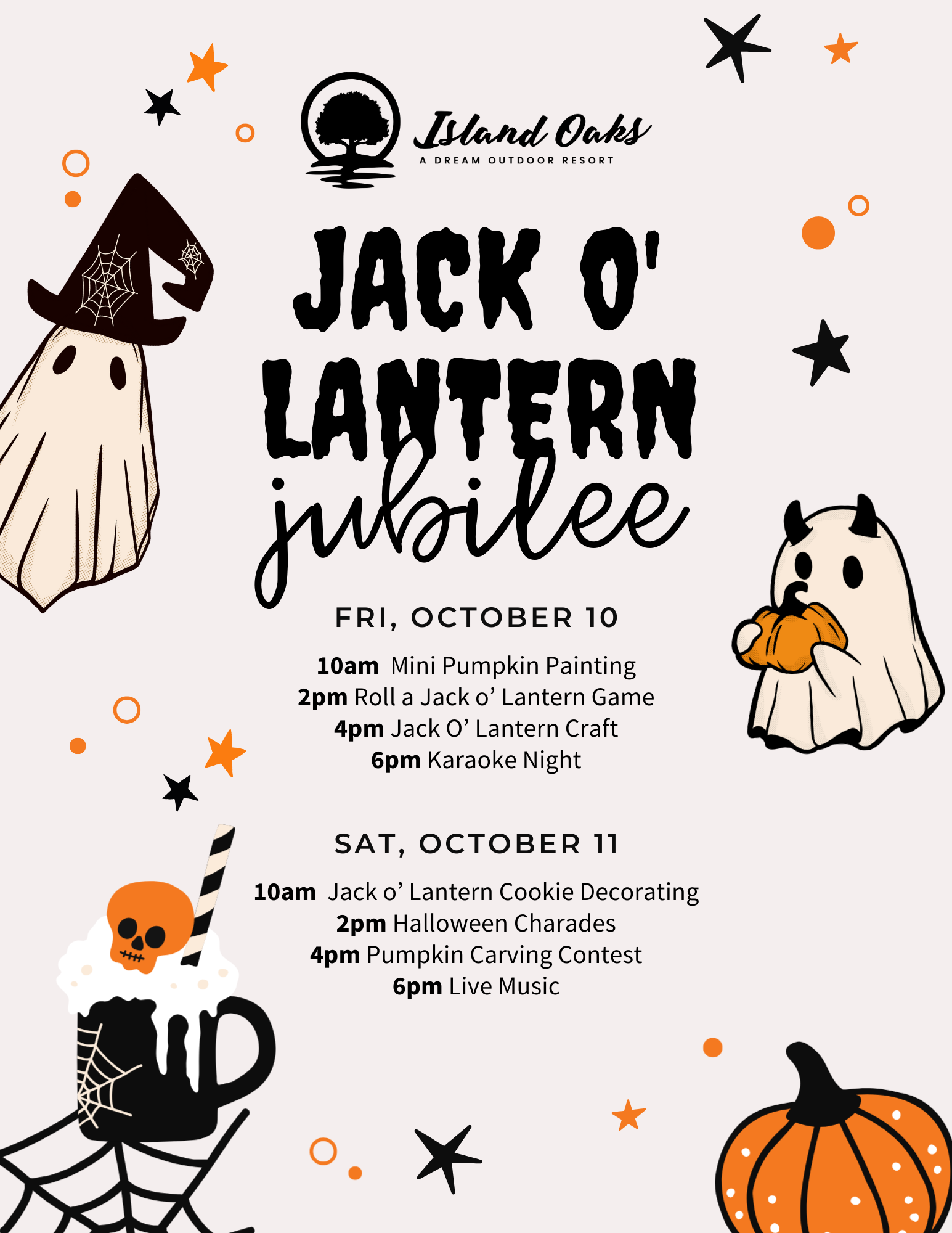 Jack o lantern jubilee schedule