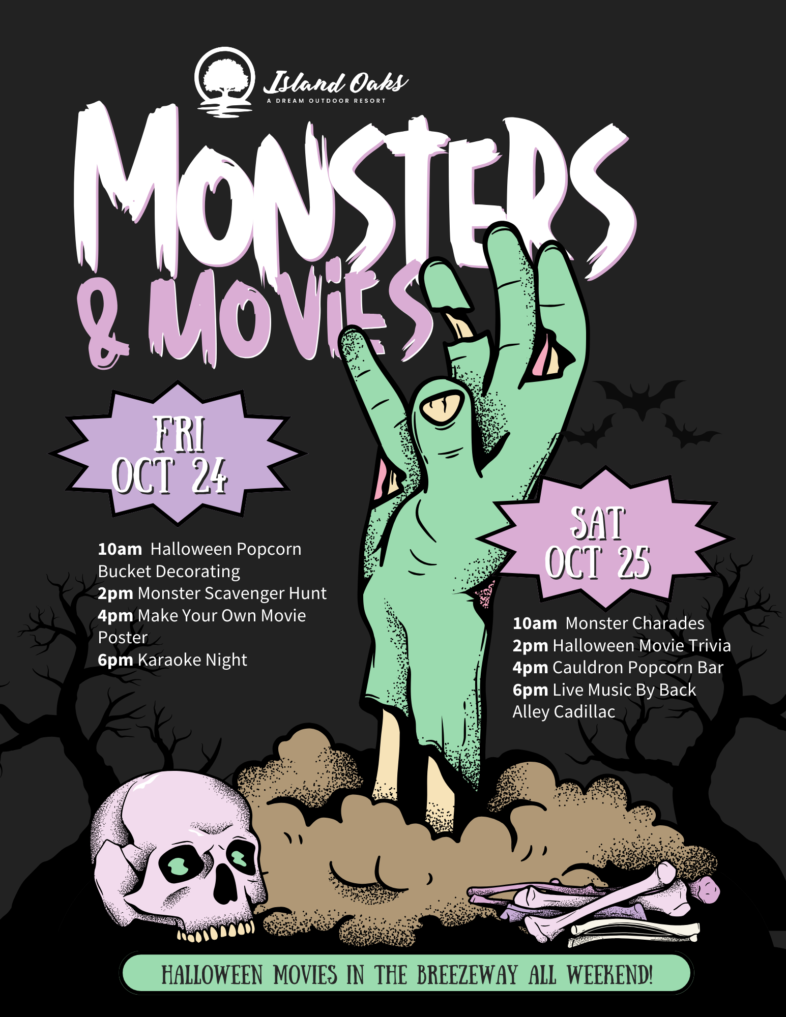 Monster's & Movies schedule