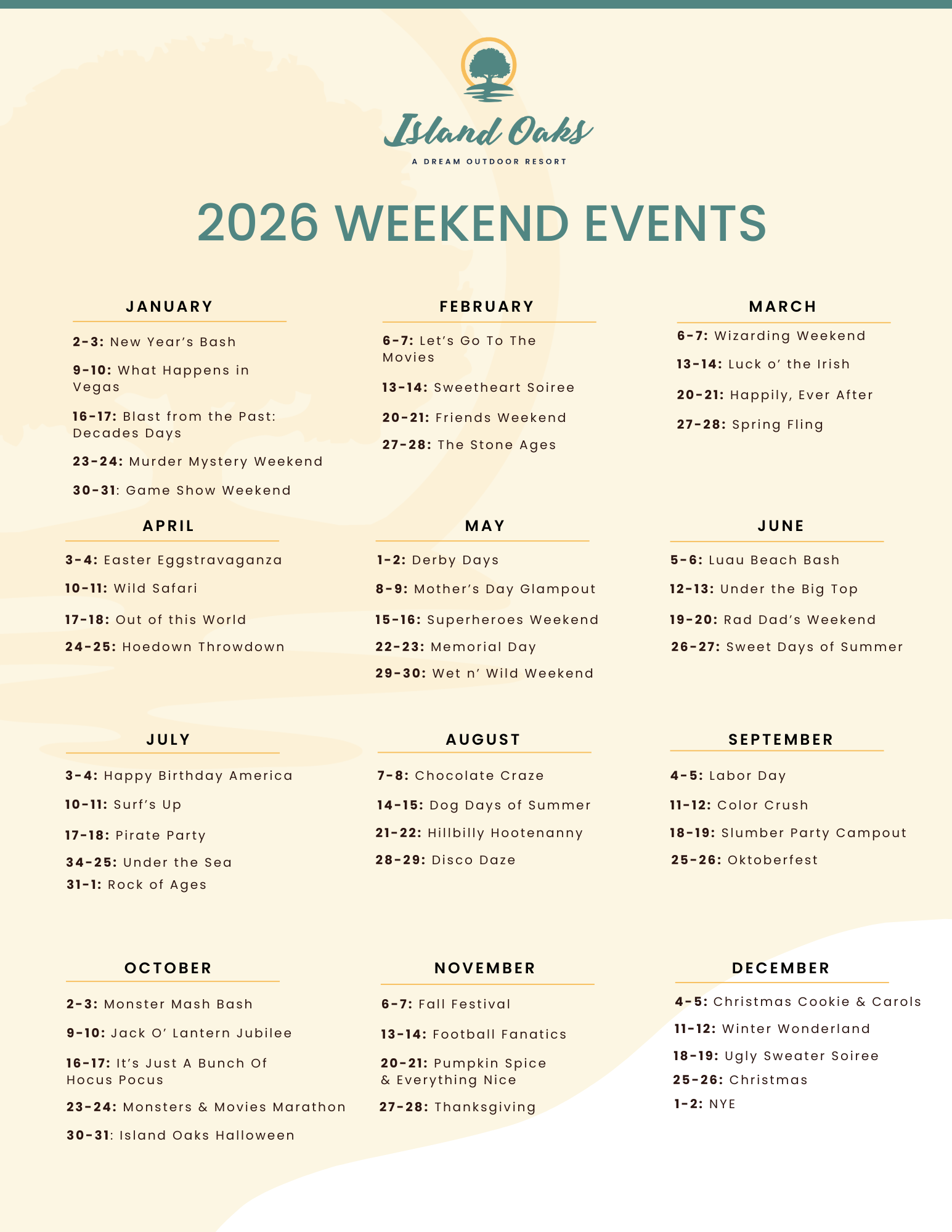 Weekend Events 2026