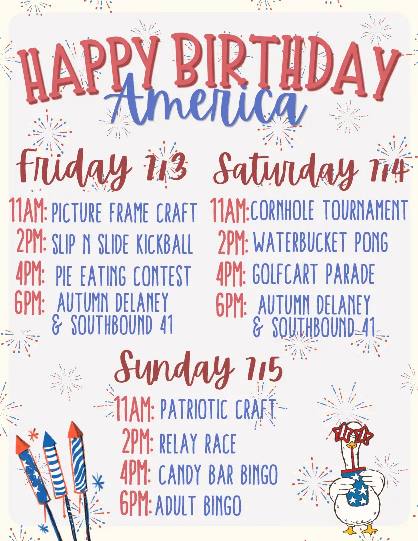 Happy Birthday, America: July 3 thru 5, 2026
