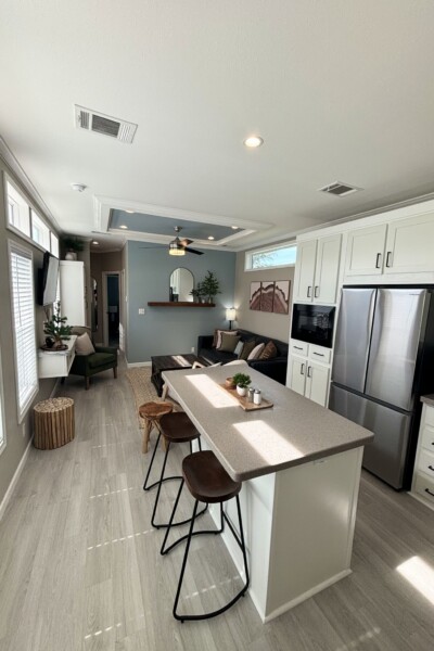 Cabin 193 Kitchen and Living Room