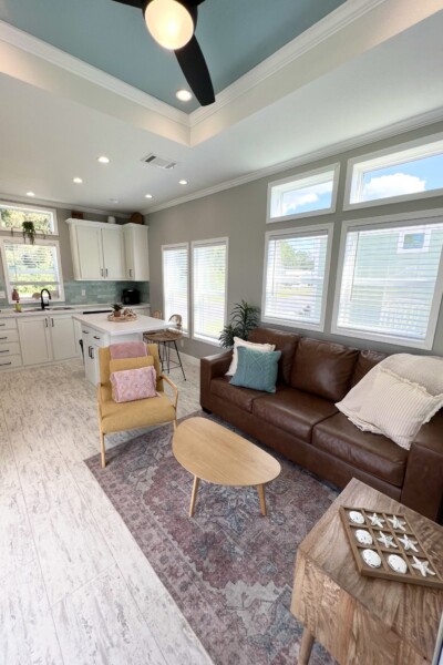 Cabin 347 Kitchen and Living Room