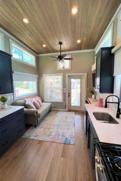 Cabin 369 Living Room and Kitchen