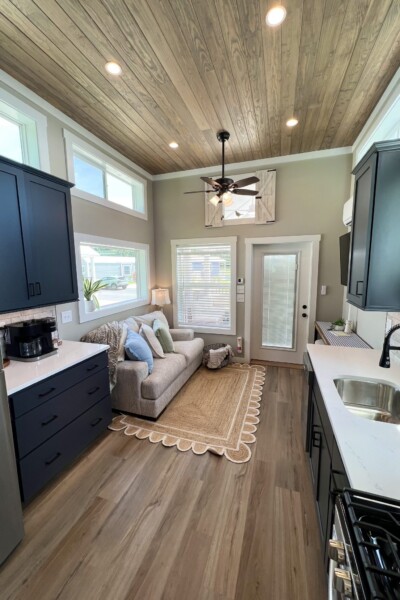 Cabin 373 Living Room and Kitchen
