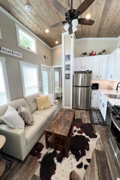 Rustic Roots Living Room and Kitchen
