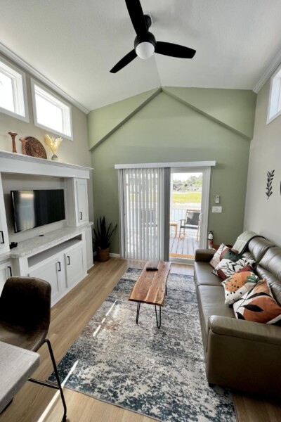 cabin 350 living room archway