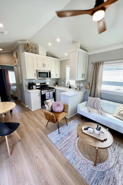 desert oasis kitchen and living room