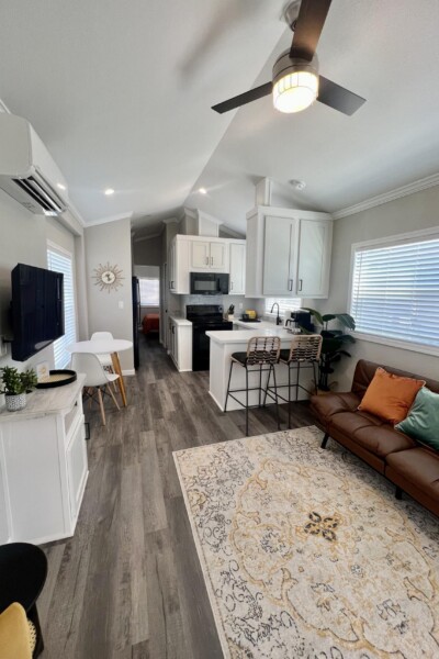 sunny days living room and kitchen